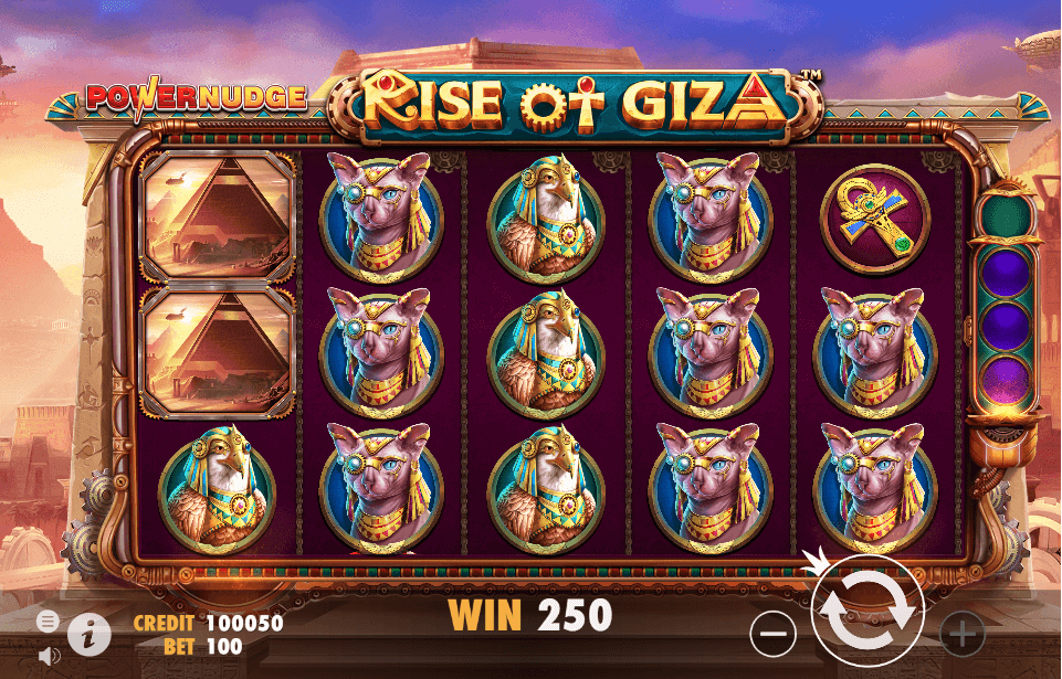 Rise of Giza PowerNudge Online Slots Game Win