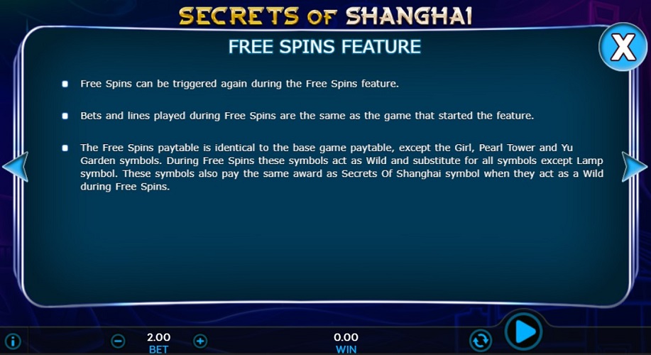 Secrets of Shanghai online slot game bonus feature