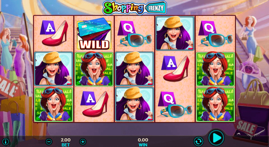 Shopping Frenzy online slot game reels