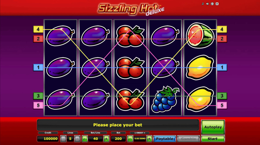 sizzling hot tragamonedas screenshot