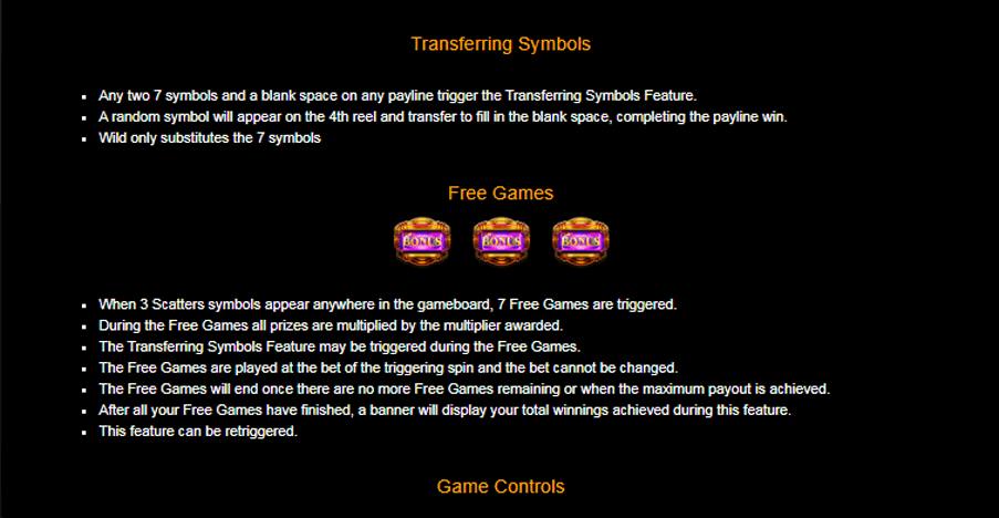 Sparky 7 online slot game bonus feature