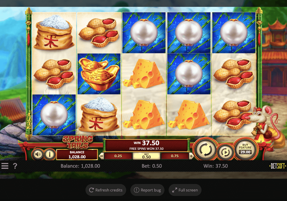 Spring Tails online slot game reels