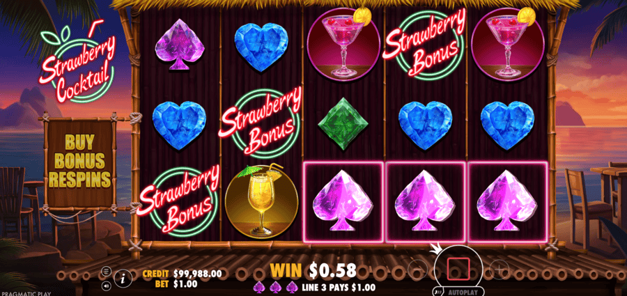 Strawberry Cocktail Slot Scatter