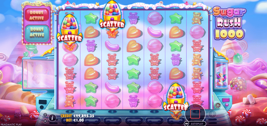 Sugar Rush 100 Slot Scatters