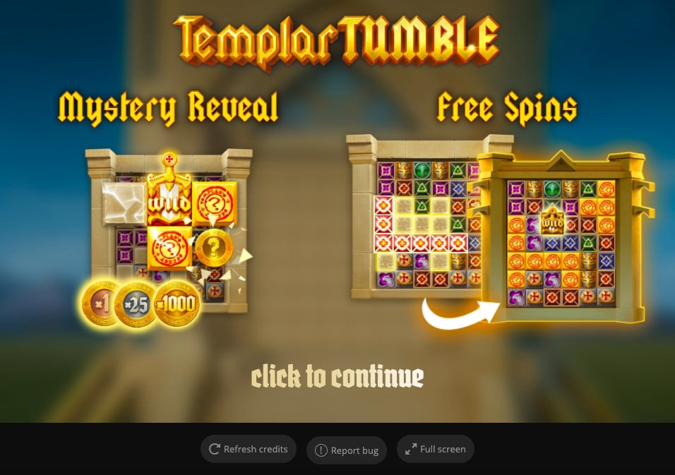 Templar Tumble slot gameplay