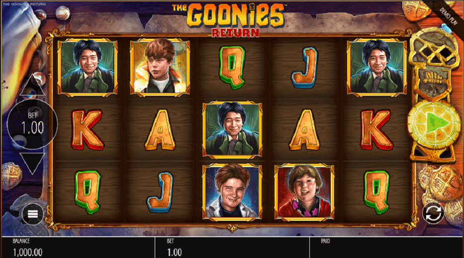 The Goonies Return Online Slots Game Reels