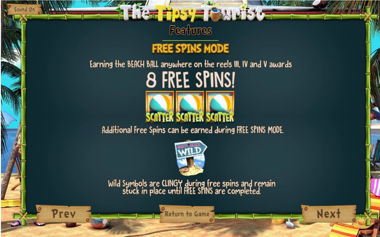BetSoft Tipsy Tourist bonus