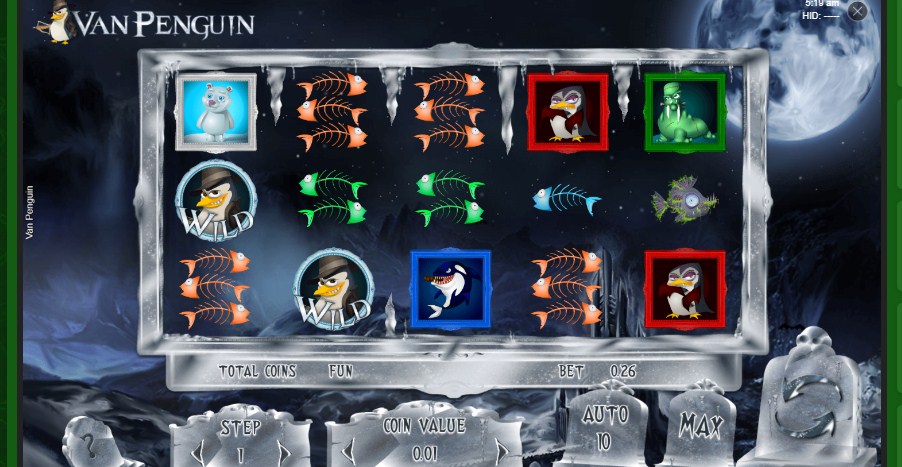 Van Penguin online slot game reels
