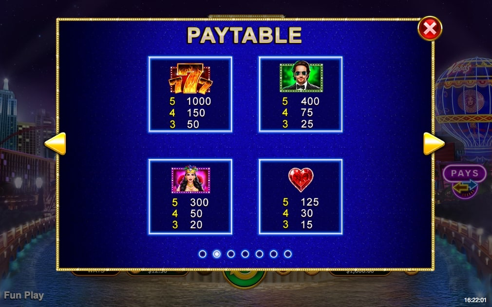 RTG_VEGAS_LUX_SLOT_PAYTABLE
