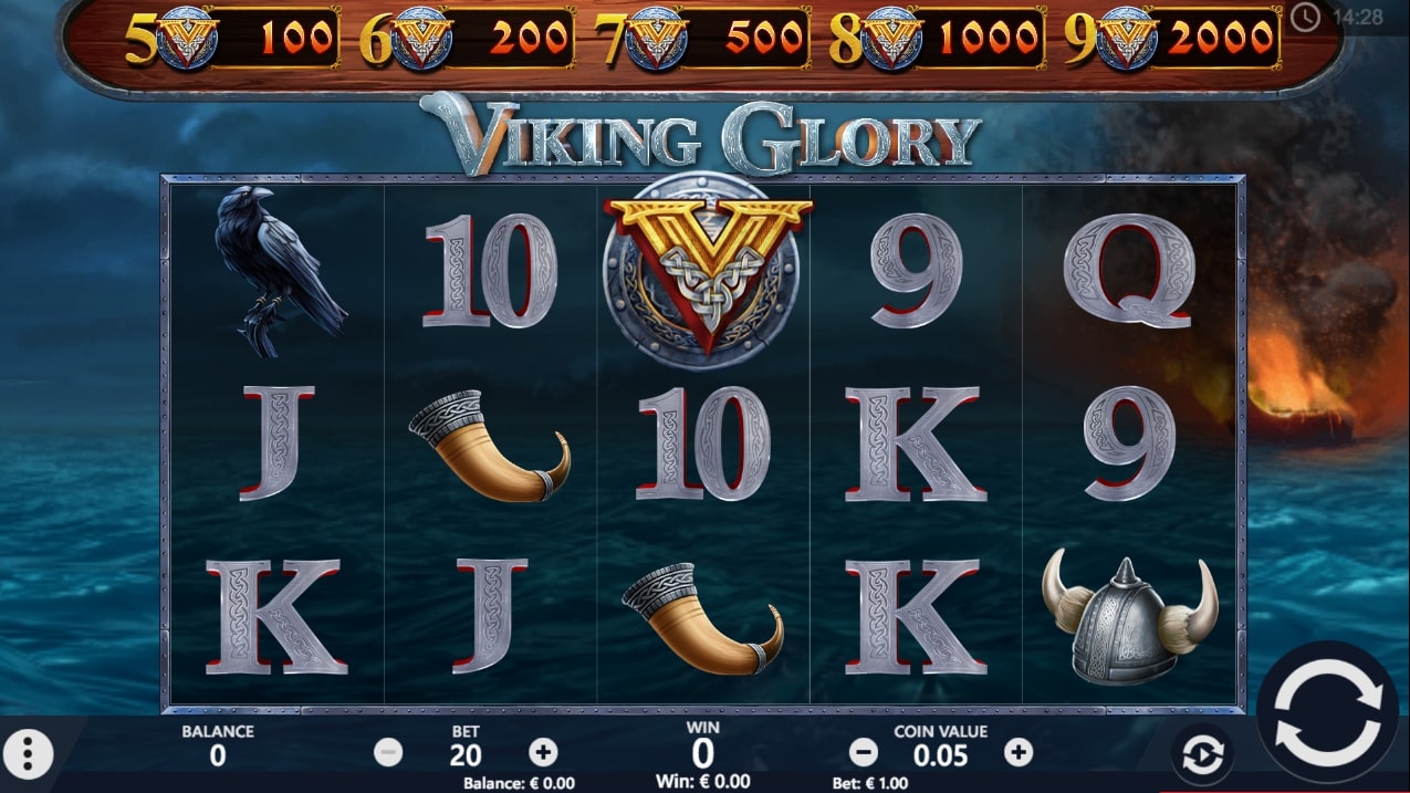 Pariplay Viking Glory Slot Game Main Screen