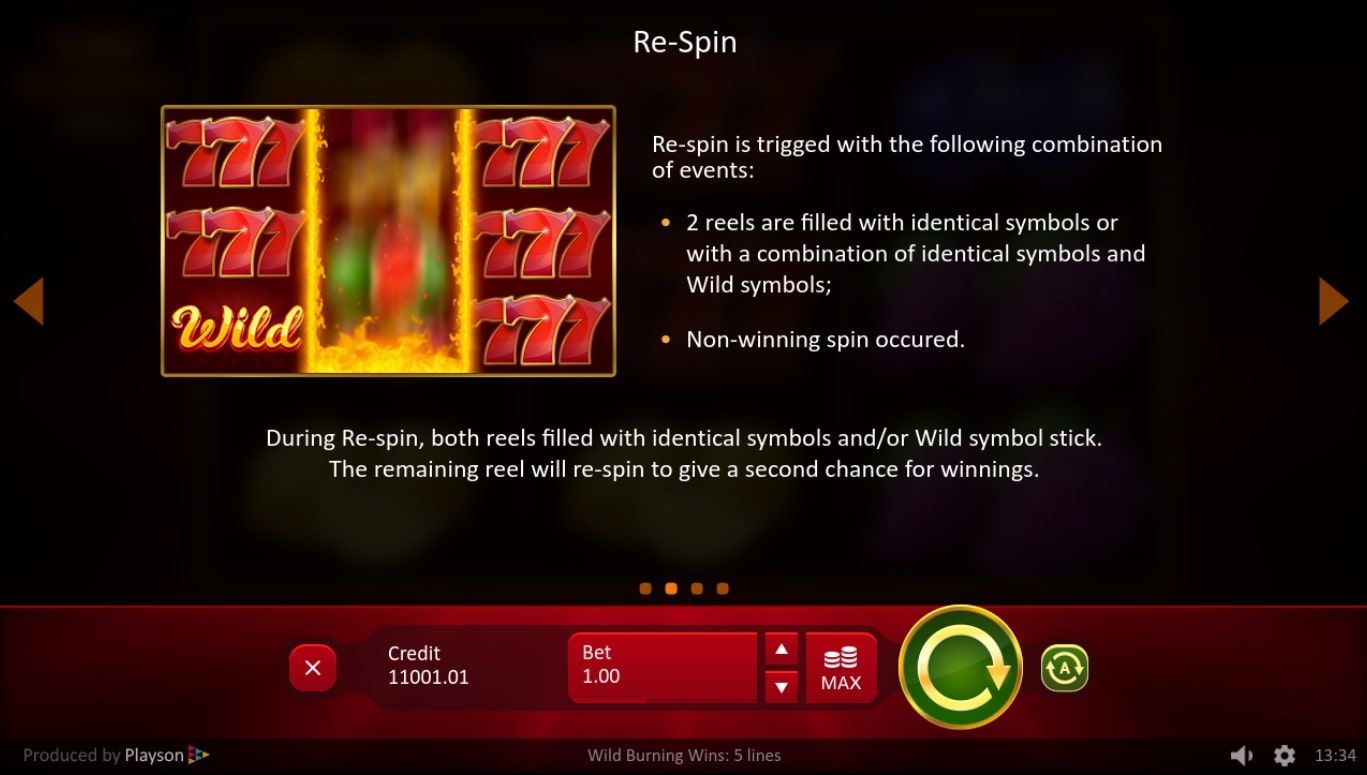 Playson Wild Burning Wins Slot Respin