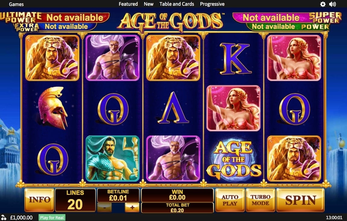 Age of the Gods Epic Troy Slot by Playtech Free Demo Play