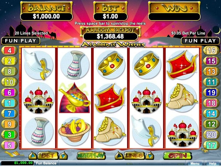 RTG Aladdins Wishes Slot Reels
