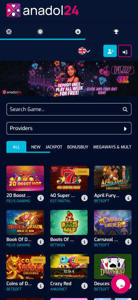 anadol24 casino homepage