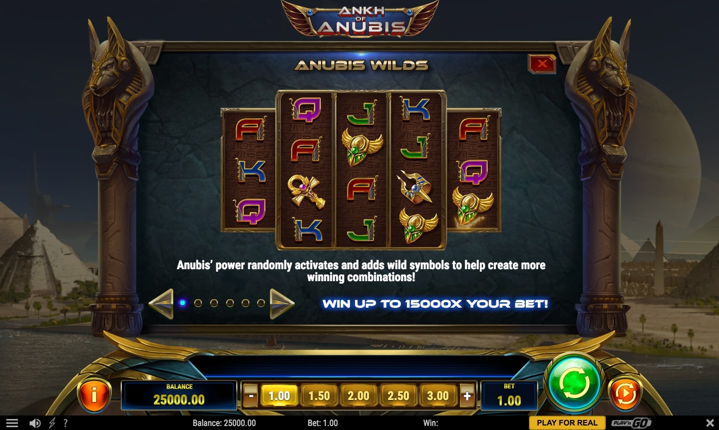 PlaynGo Ankh of Anubis Slot Wilds