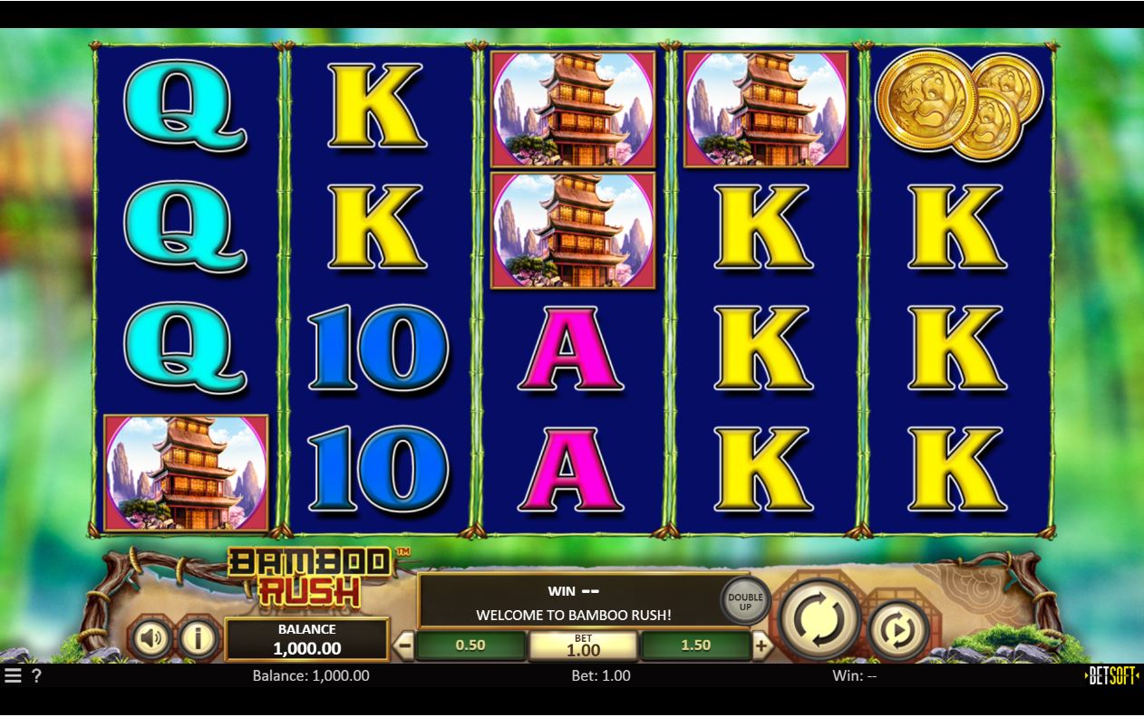 BetSoft Bamboo Rush slot game reels