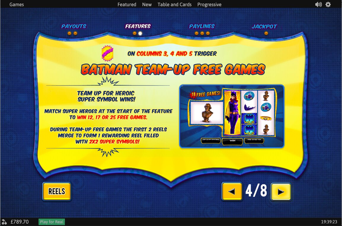 Playtech Batman and the Batgirl Bonanza Slot Bonus Features