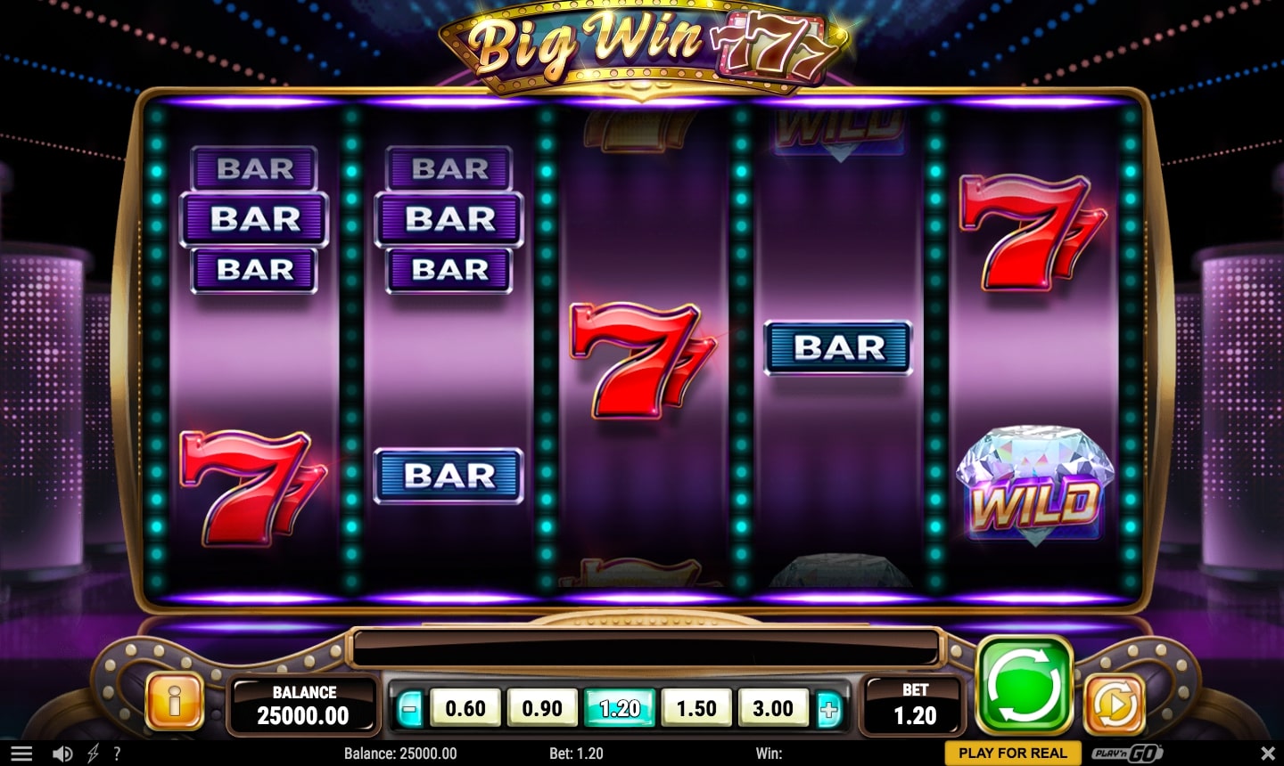 Play n GO Big Win 777 slot game reels