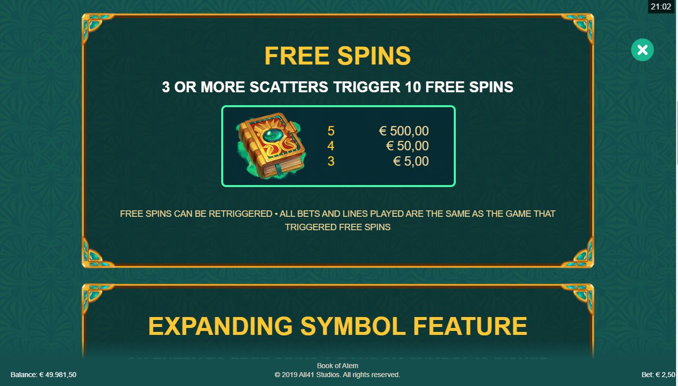 Microgaming Book of Atem Slot Overview symbols wild multiplier