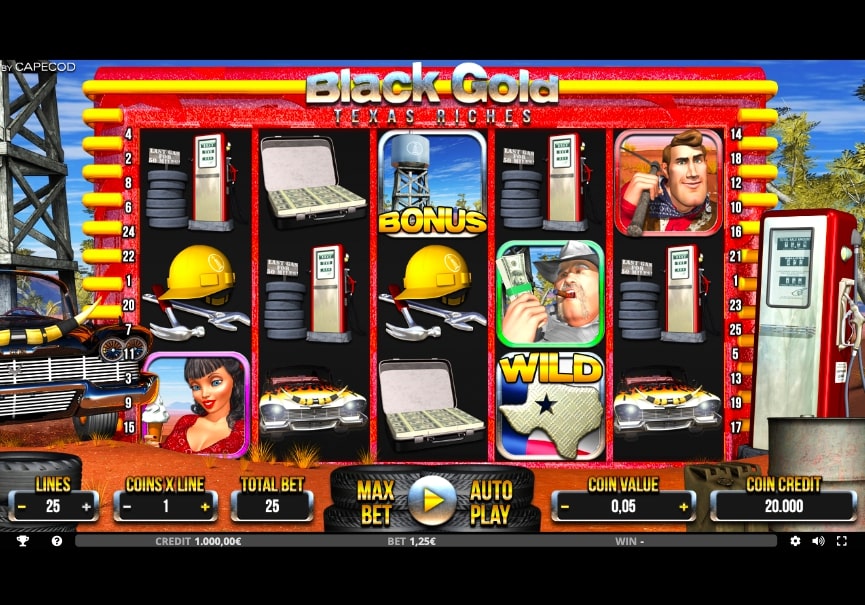 Black Gold Texas Riches Slot Reels