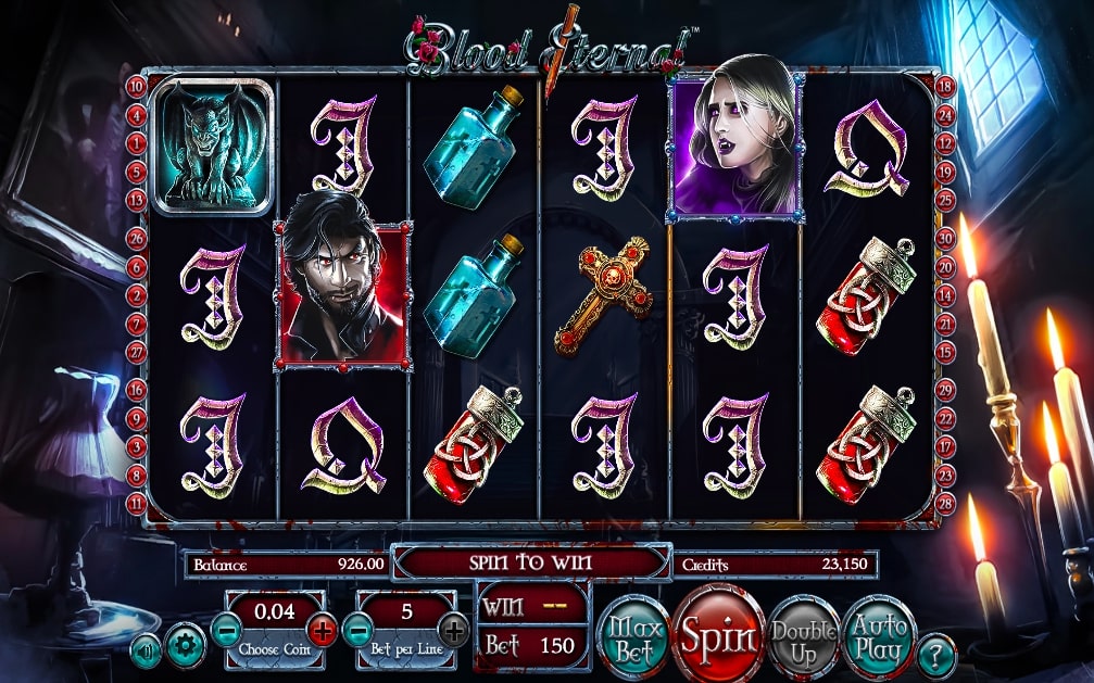 BetSoft Blood Eternal Slot Reels