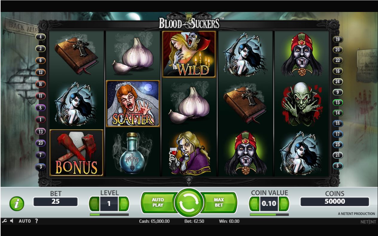 NetEnt Blood Suckers Slot Reels