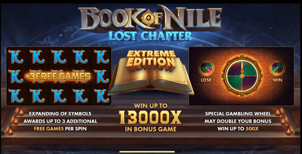Book of Nile Lost Chapter Online Slot Game Intro