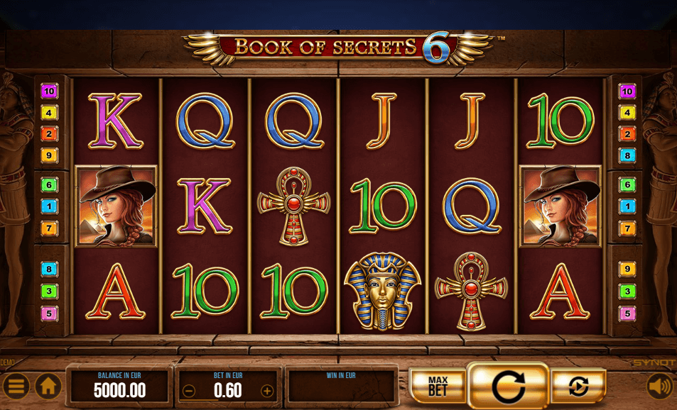 Book of Secrets 6 Online Slot Game Reels