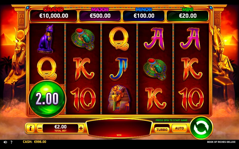 Ruby Play Book of Riches Slot Reels