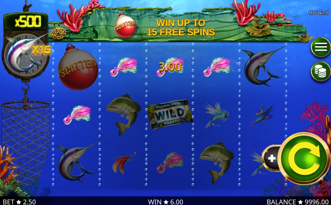 Booming Games Hooked Slot Reels