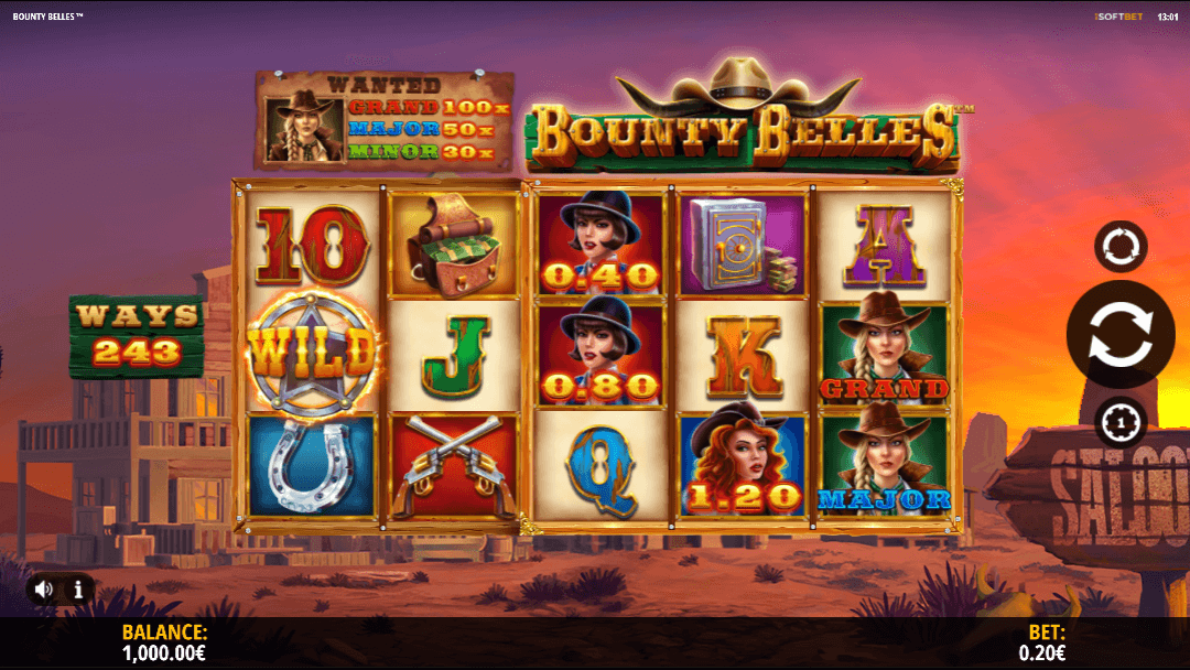 Bounty Belles Online Slot Game Reels