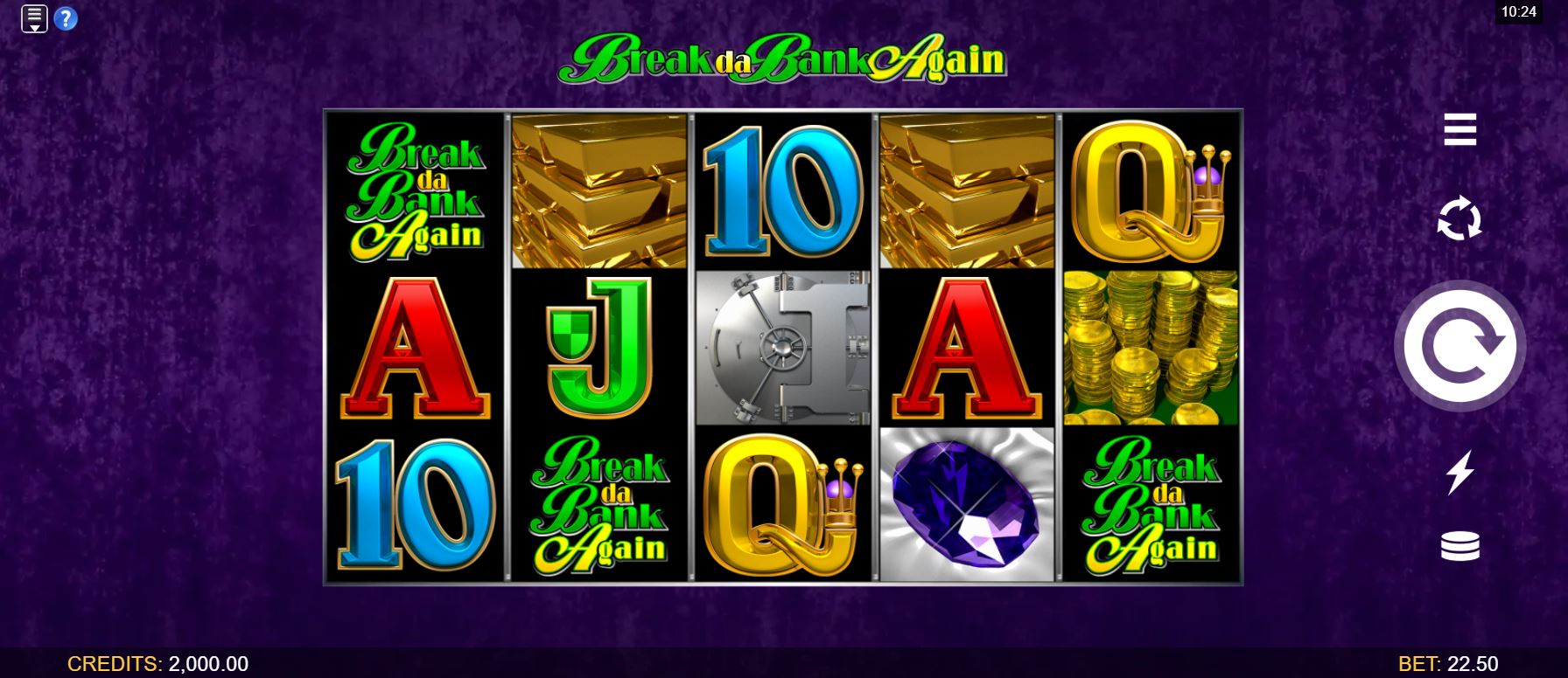 Break da Bank Again MicroGaming slot game reels