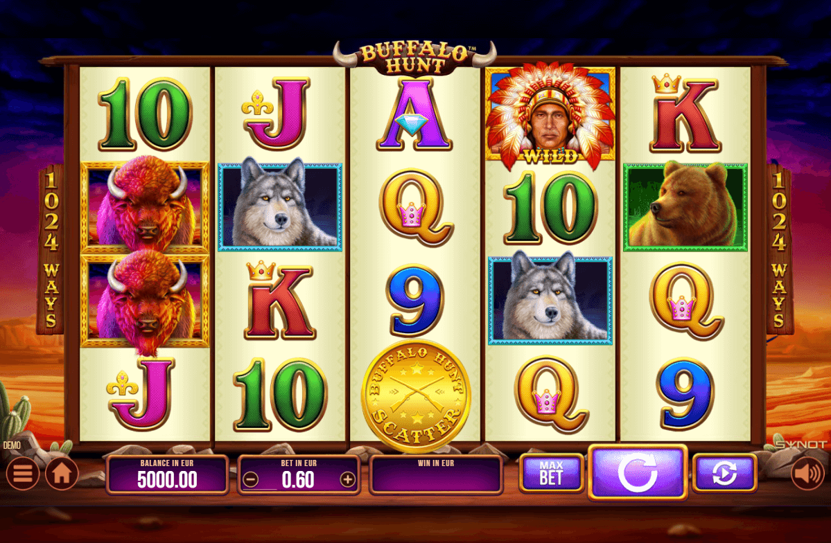 Buffalo Hunt Online Slot Game Reels