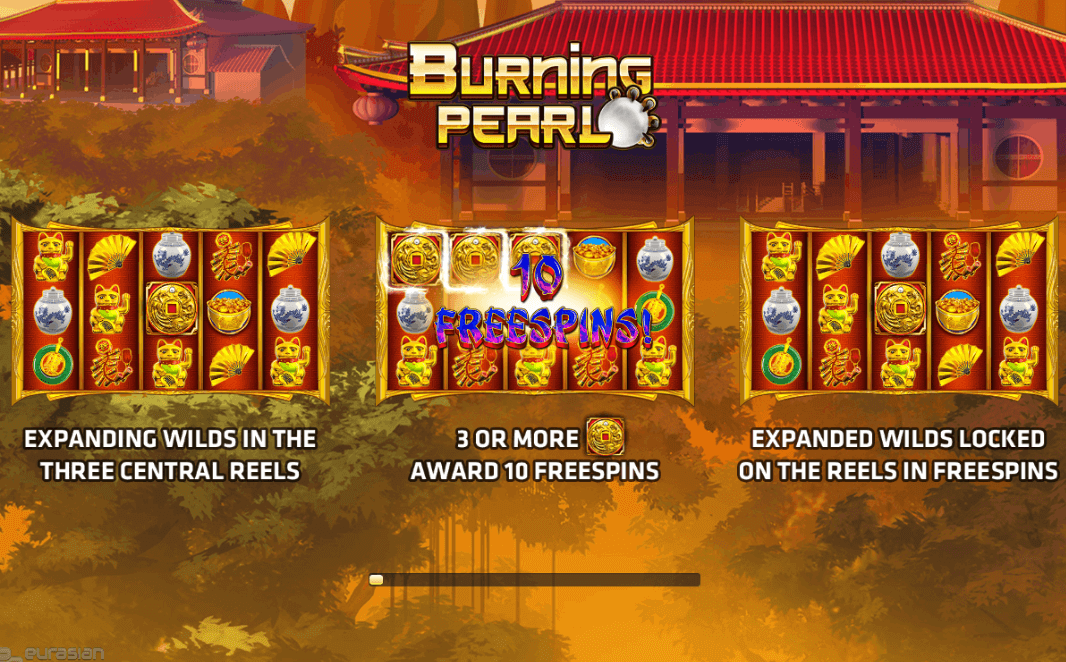 Burning Pearl Online Slot Game Reels