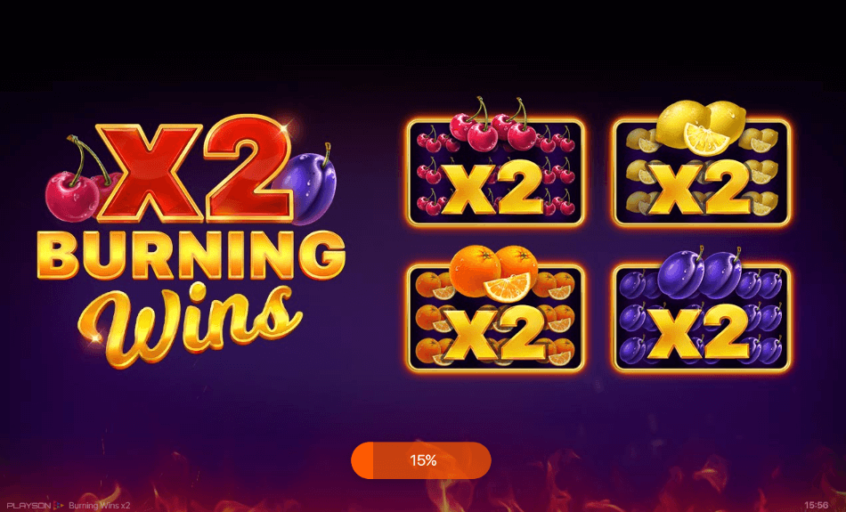 Burning Wins x2 Online Slot Game Reels