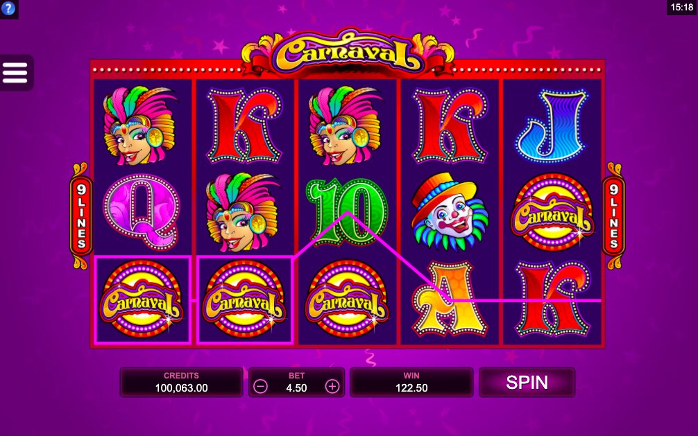 Microgaming Carnaval Slot Combination