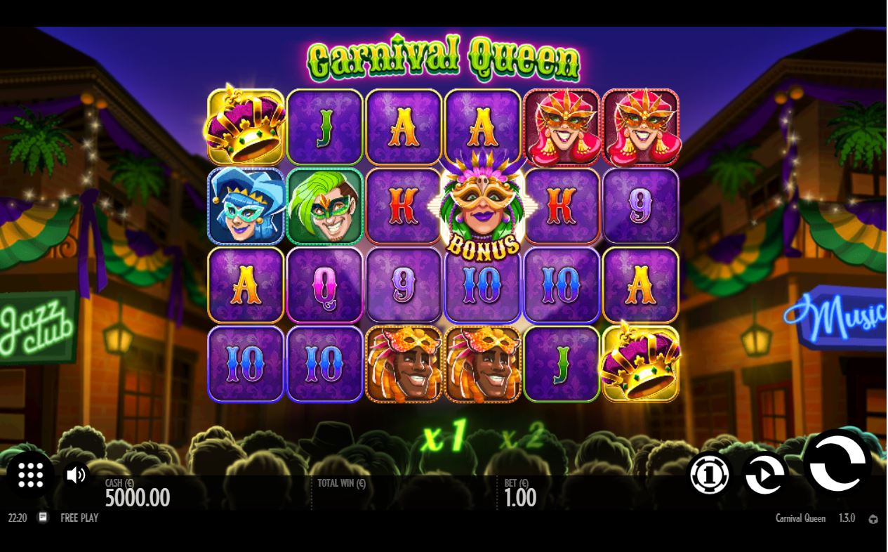  Thunderkick Carnival Queen slot game reels