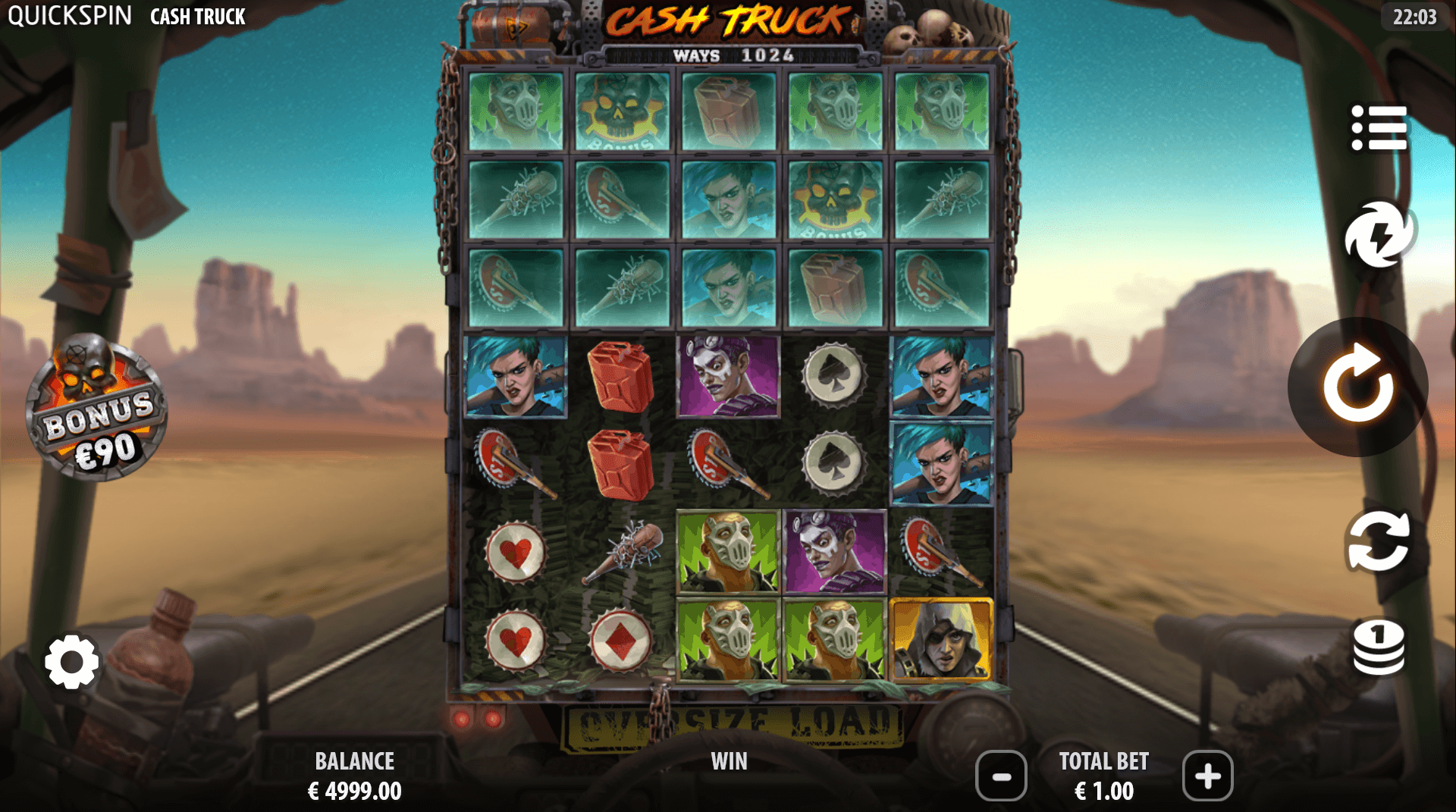 Cash truck slot gameplay