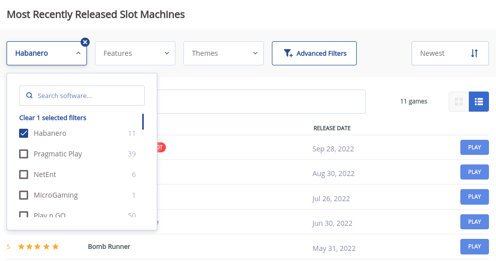 casino games habanero