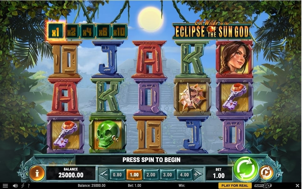 Cat Wilde and the Eclipse of the Sun God Slot Reels