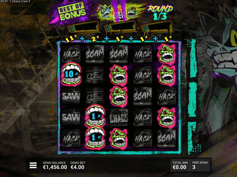 imagen de juego bonus de Chaos Crew 2