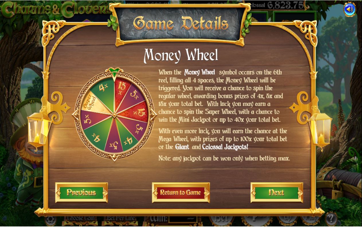 Betsoft Charms and Clovers Slot Bonus Feature
