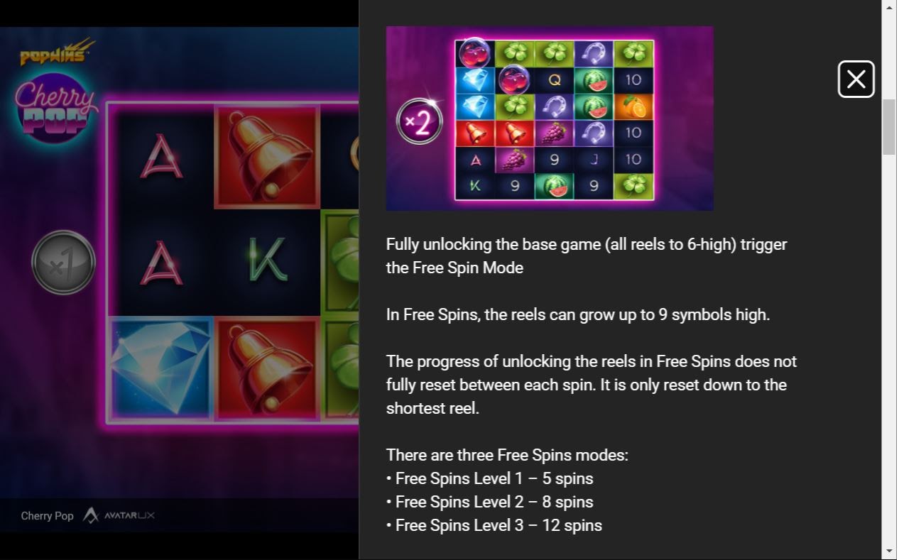 Cherrypop Slot Game Free Spin Mode