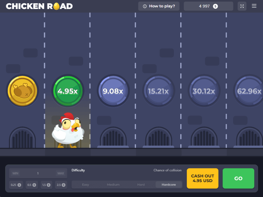 chicken road by inout games game screenshot