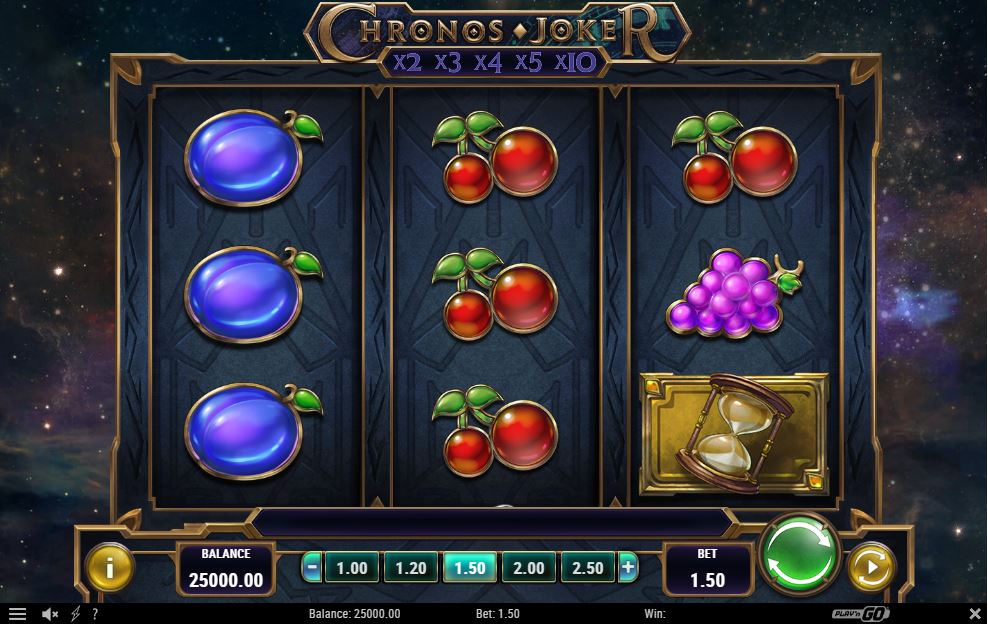 Play n Go Chronos Joker slot game reels