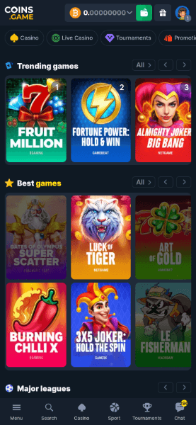 coins game casino homepage