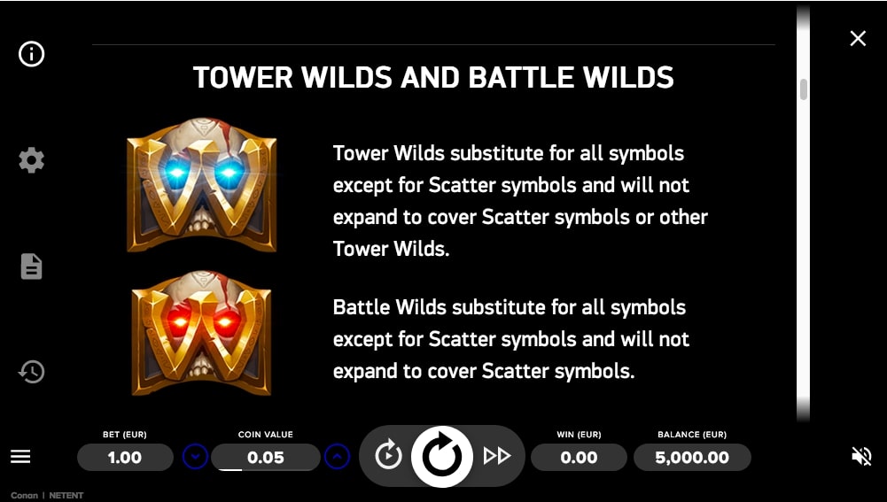 NetEnt Conan slot game Tower Wilds and Battle Wilds