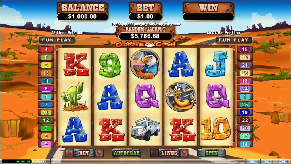RTG Coyote Cash Slot Reels