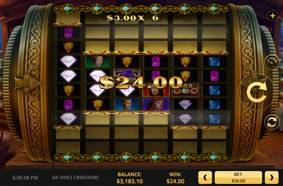 Da Vinci Creations Online Slot Game Win