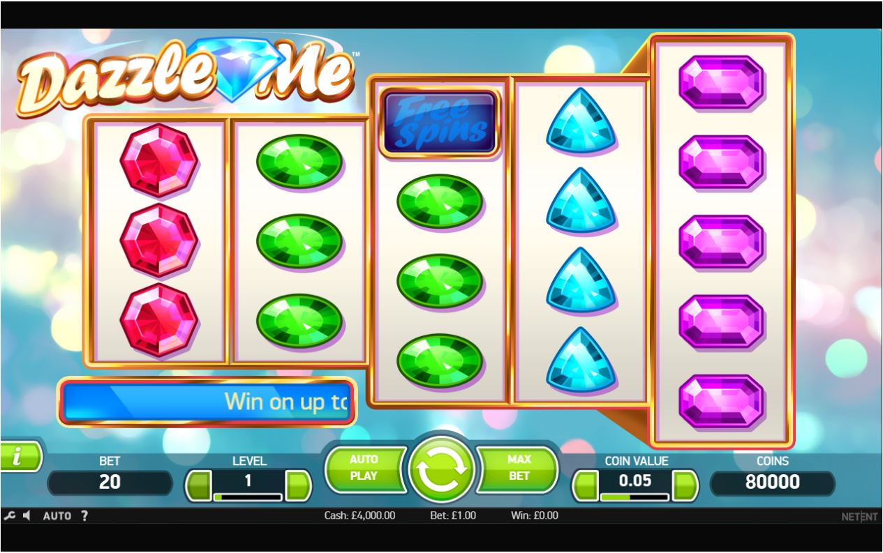 NetEnt Dazzle Me slot game reels